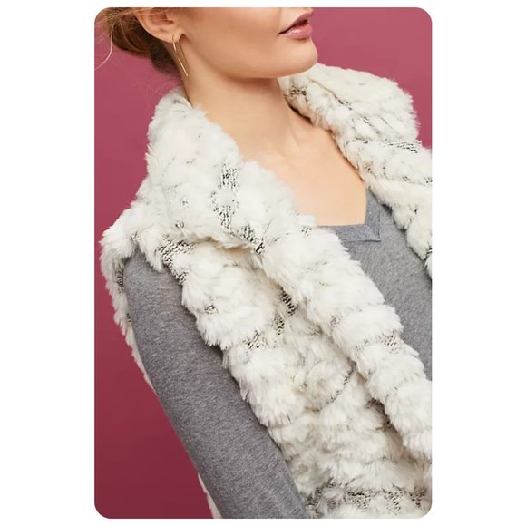 NWT Anthropologie Amadi Basia Faux Fur Vest Sz S - Picture 2 of 8